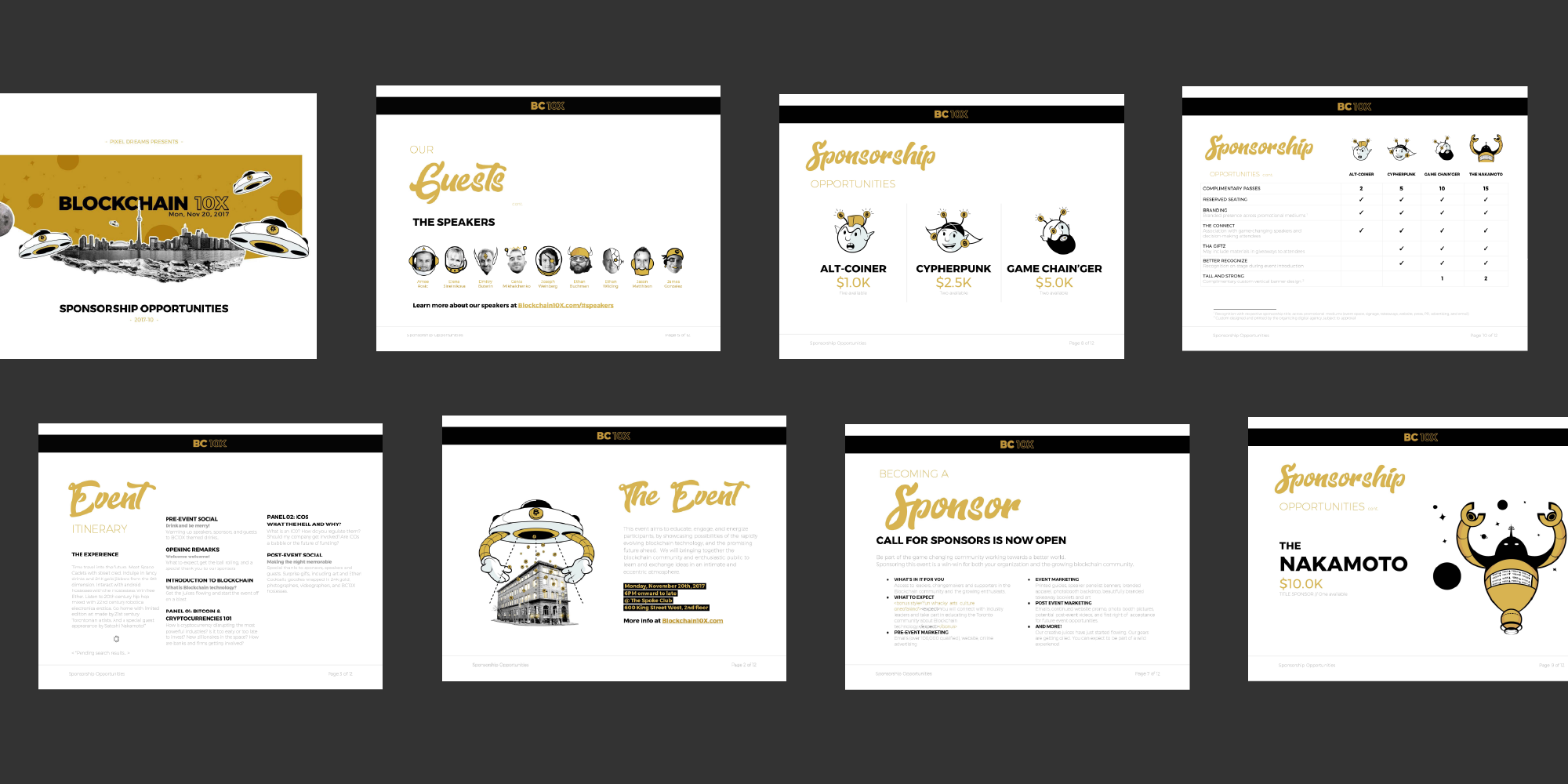 Blockchain conference sponsorship deck