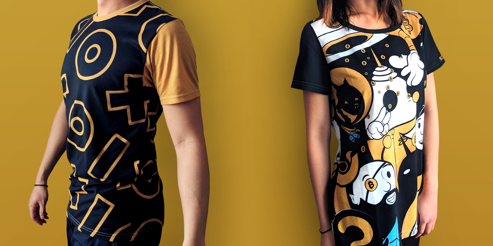 Blockchain conference t-shirt character design pattern design bitcoin ethereum 