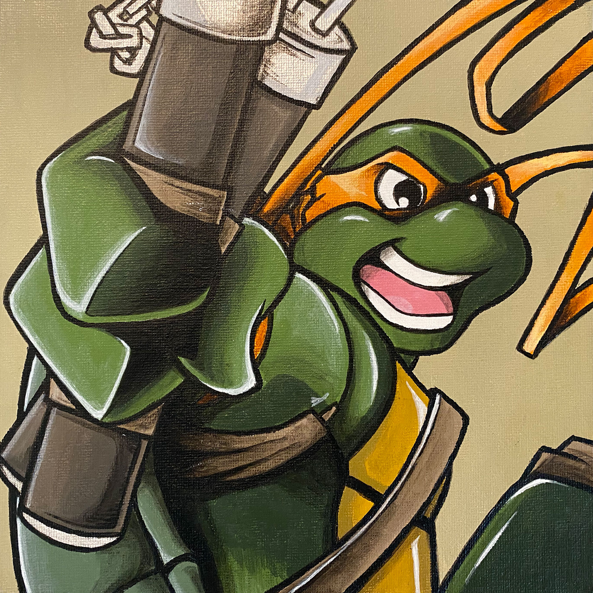 TMNT Teenage Mutant Ninja Turtles Michelangelo painting