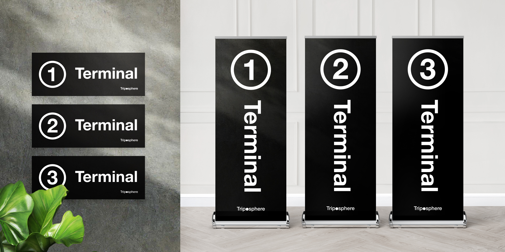 Triposphere event collateral terminal signage