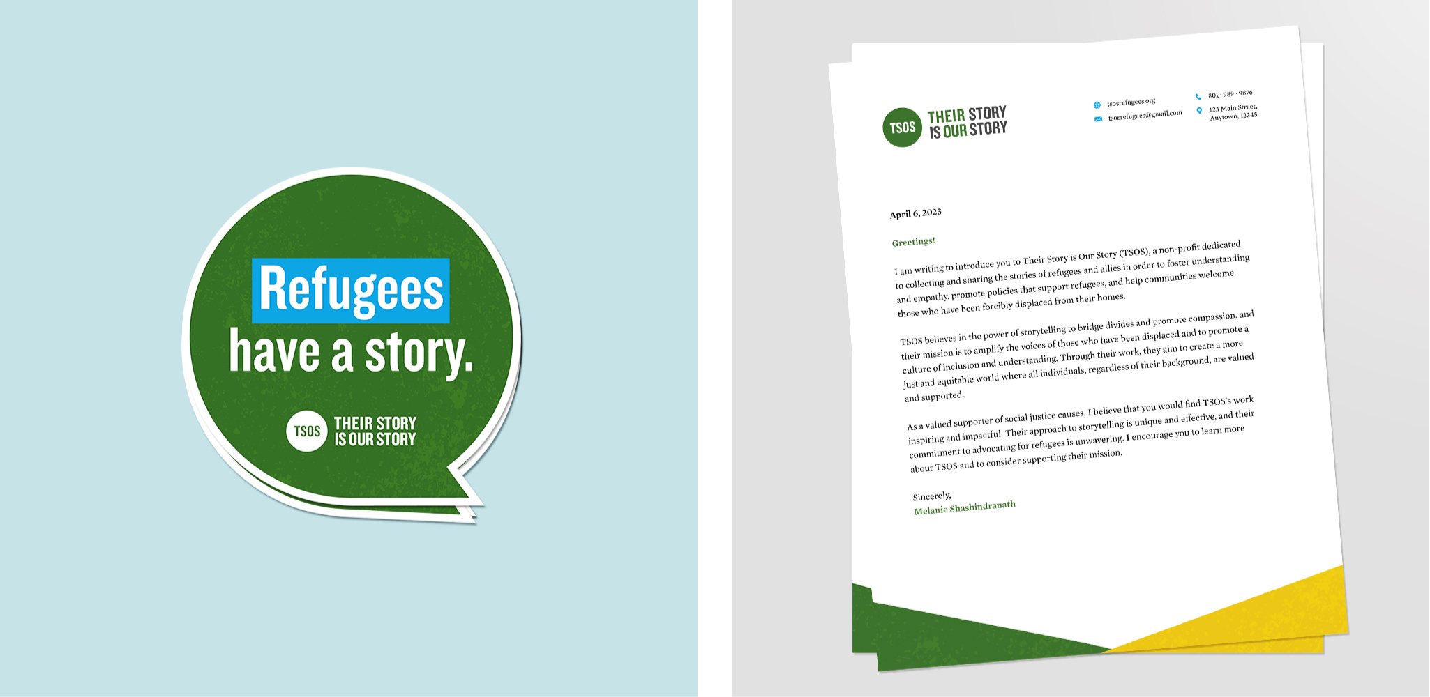 Sticker & Letterhead Mockup