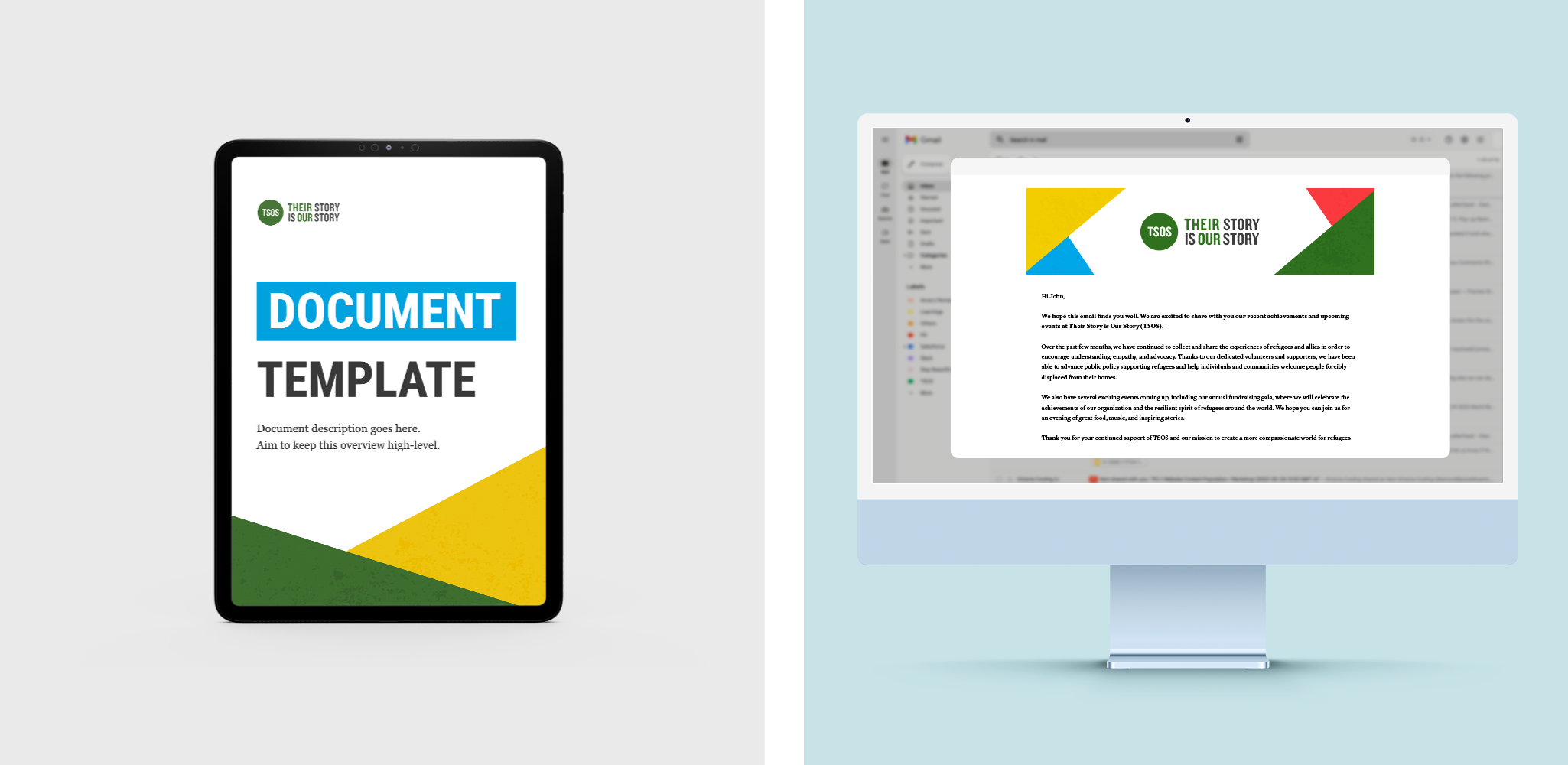 Document Template & Email Header Mockup