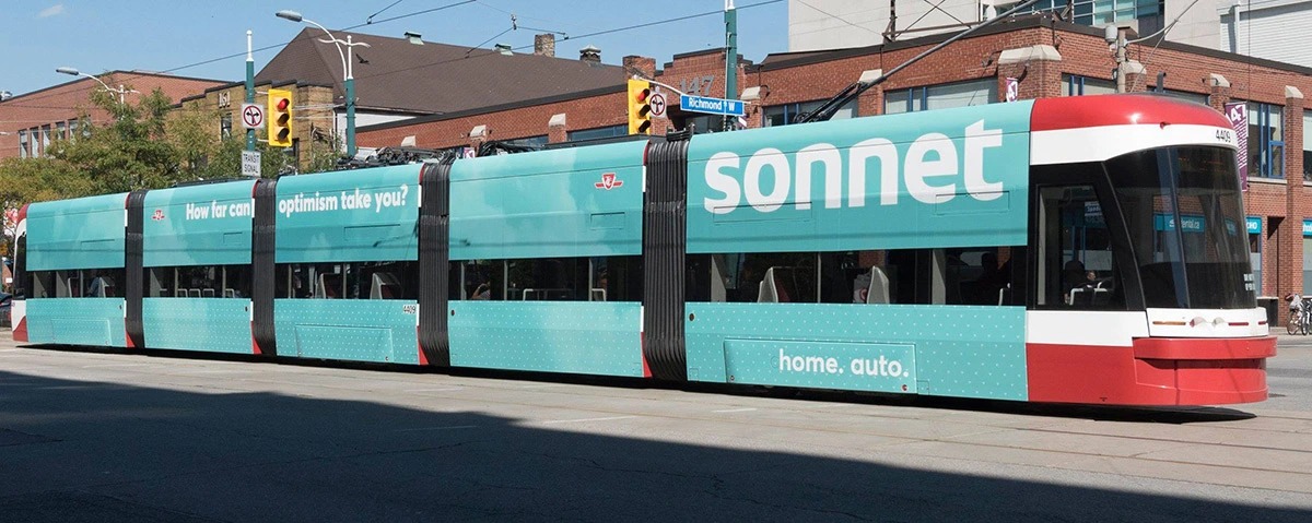 Sonnet TTC streetcar wrap