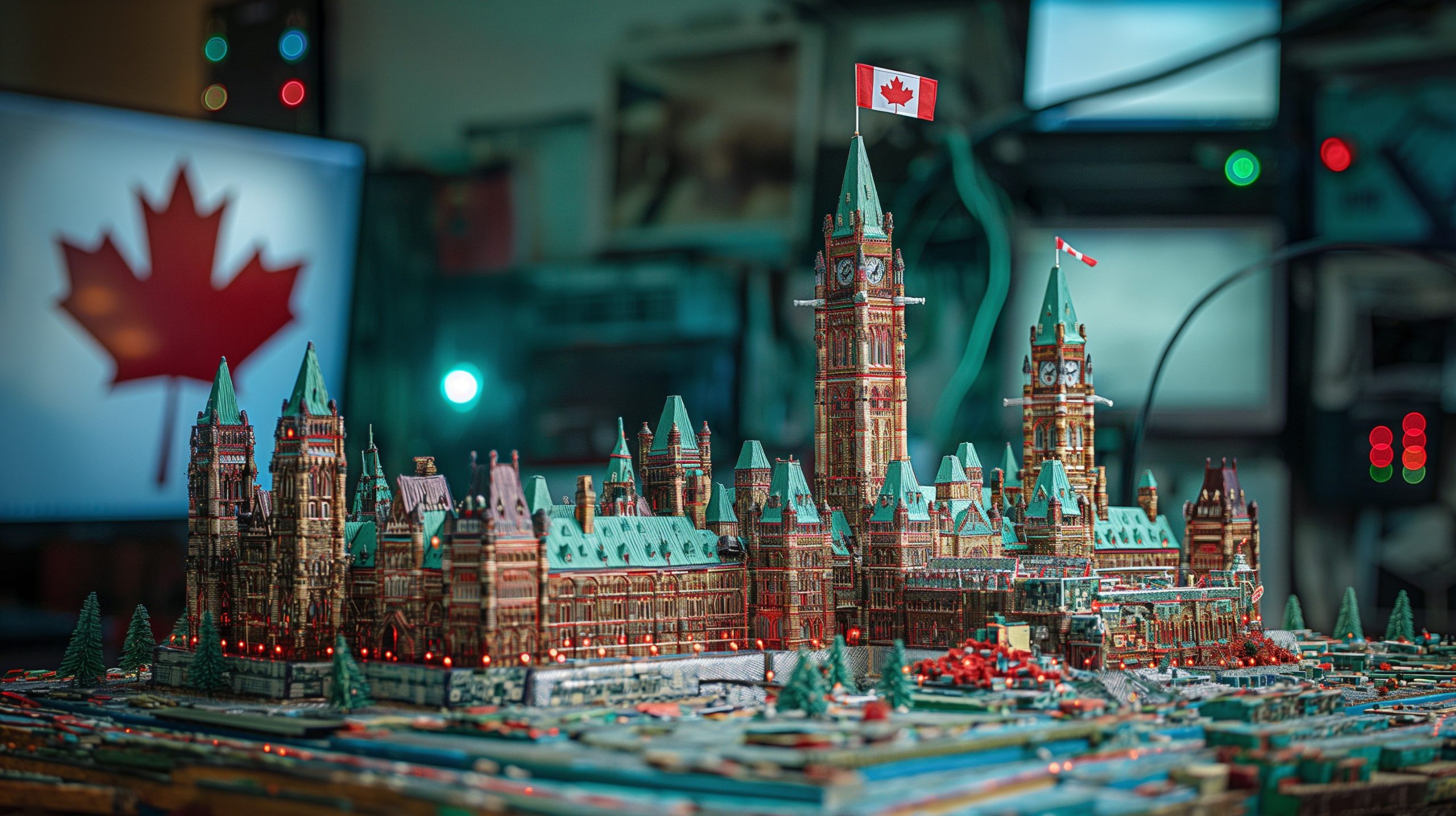 Canadian Parliament made out of computer parts