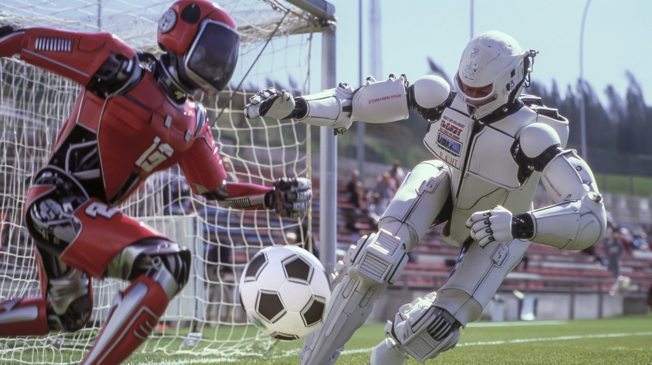 Robots playing soccer
